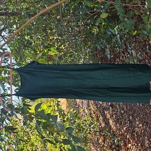 A New Day Green Midi Slip Dress Satin Silky XS